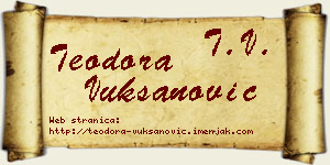 Teodora Vuksanović vizit kartica